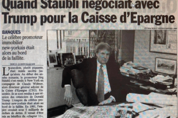 Le 10 mars 2001, la Tribune de Genève racontait comment Staübli avait négocié avec Trump, au nom des créanciers de la SBS.